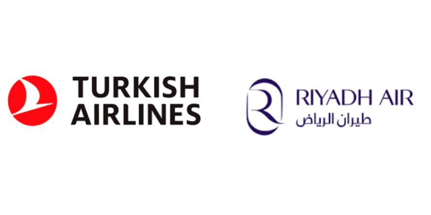 Turkish Airlines and Riyadh Air logo