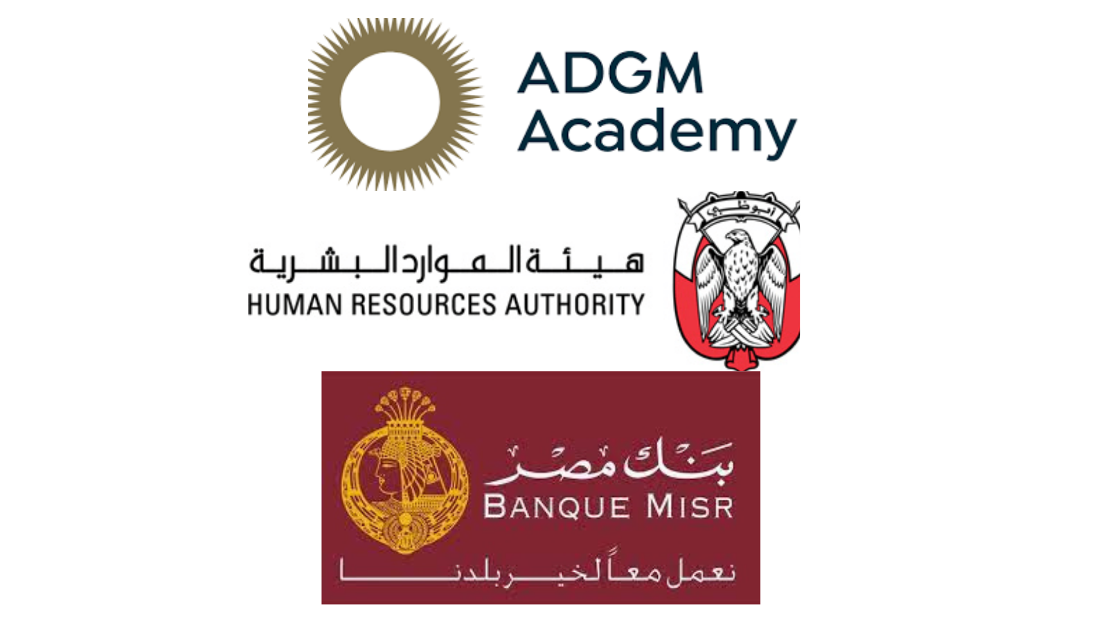 ADGMA, HRA & BANQUE MISR Logo's