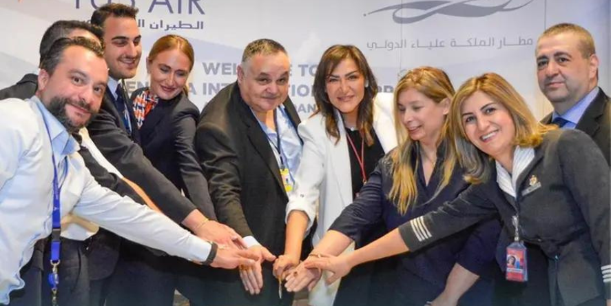 Queen Alia International Airport welcomes TUS Airways inaugural flight from Larnaca