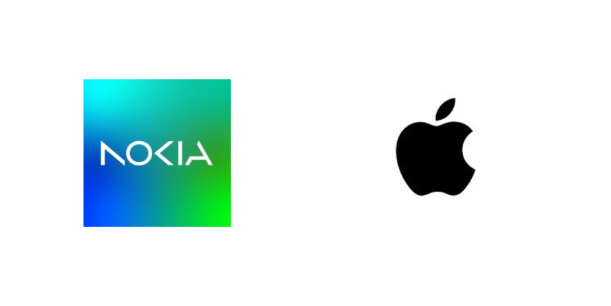 Nokia and Apple logo