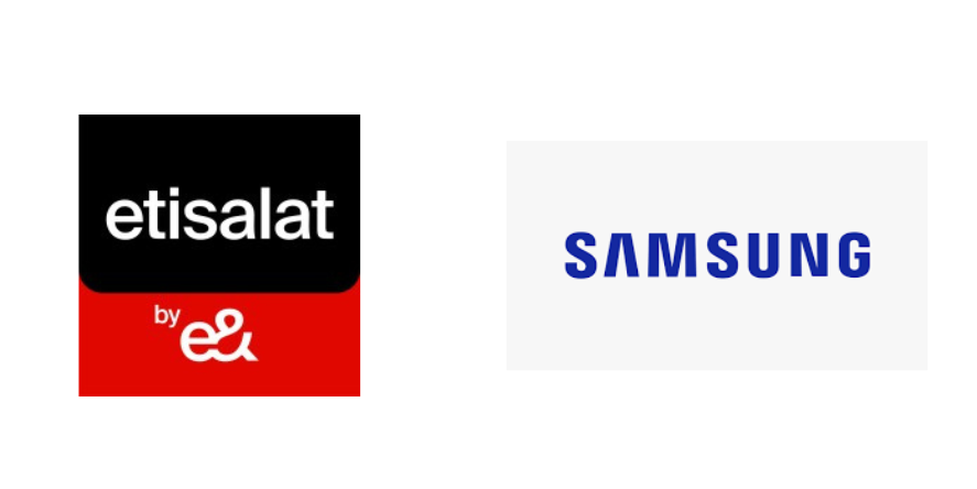 etisalat by e& and Samsung logo