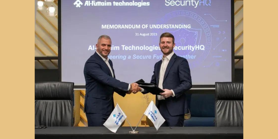 From left to right Razi Hamada, General Manager of Digital Transformation at Al-Futtaim Engineering and Aaron Hambleton, Regional Director (MEA) from SecurityHQ