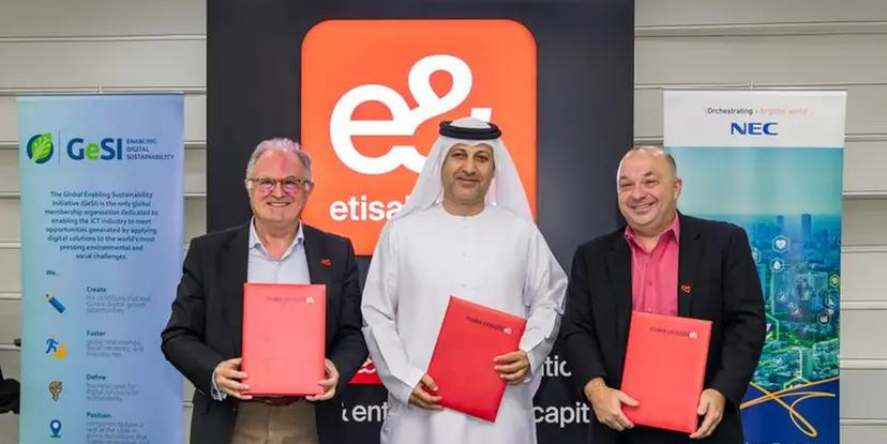 e& has signed an MOU with NEC Laboratories America and the Global Enabling Sustainability Initiative (GeSI) promoting SCM standards