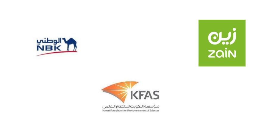 NBK, Zain and KFAS logo