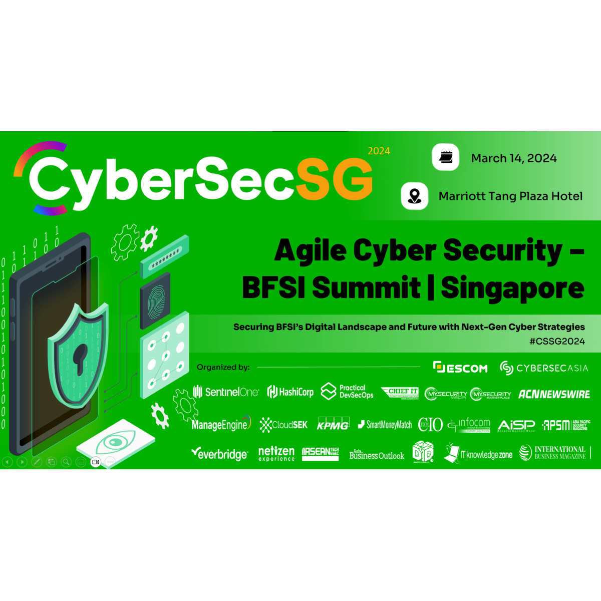 The Agile CyberSecurity SG Summit 2024 (CSSG24) is a premier gathering tailored for BFSI security and technology professionals driving innovation in Singapore.