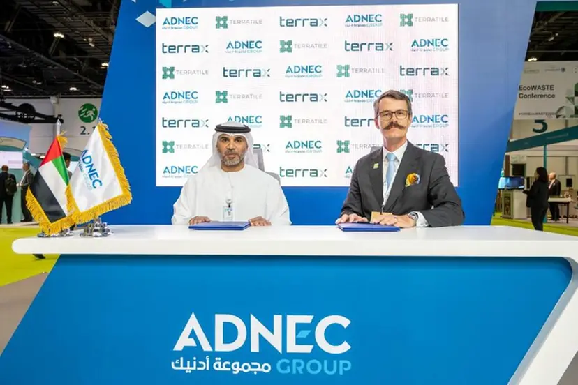 ADNEC Group has recently announced a partnership with Terrax Environmental Limited at the World Future Energy Summit (WFES) to develop TerraTile, a 100% recycled modular flooring system for events.