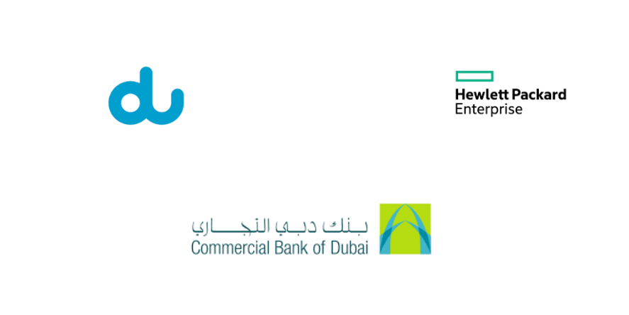 du, HPE and Commercial Bank of Dubai logo