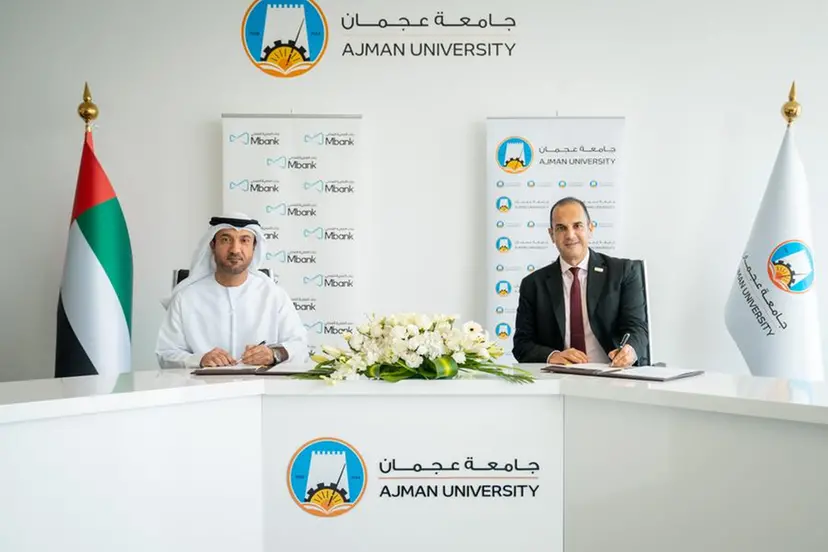 Al Maryah Community Bank (Mbank), a leading digital bank in the United Arab Emirates signed a Memorandum of Understanding with Ajman University (AU) to provide academic and professional training programs to university students.
