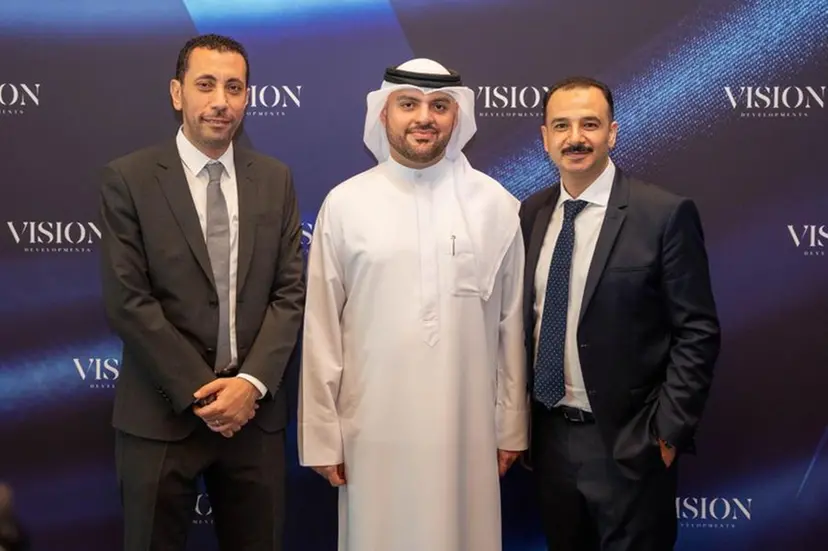 Emirati-Led Vision Developments Enters Its Footprints In UAE Real Estate. Eng Masoud Al Zarouni, CEO & Co Founder, Vision Developments with their leadership team