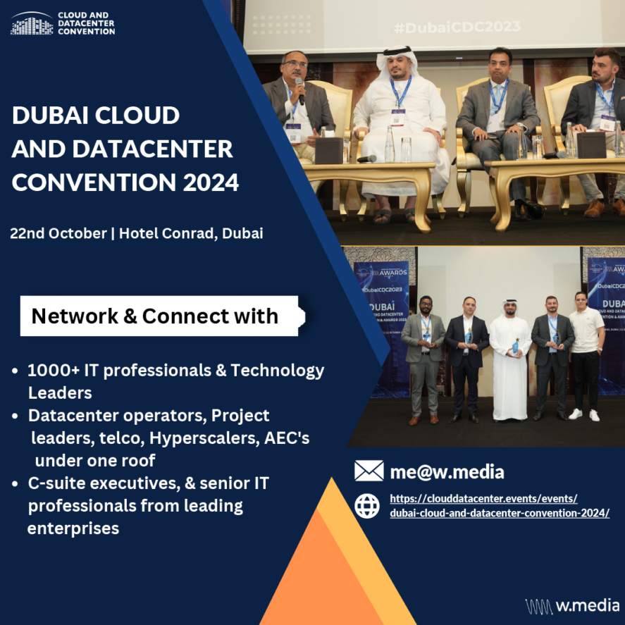 This October, W.Media is bringing back the Dubai Cloud & Datacenter Convention and Awards, an exclusive day-long convention that will see participation from over 1,000 of the crème de la crème of the data center industry.