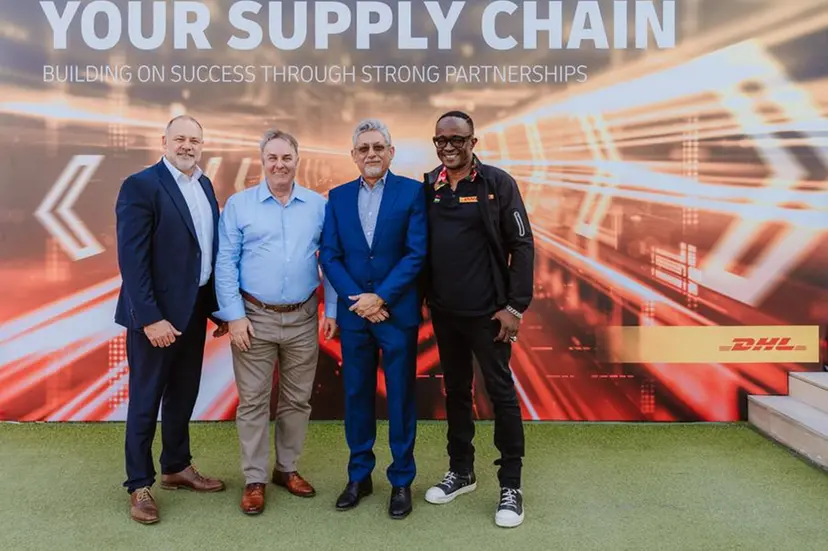 DHL expands contract logistics portfolio to the UAE. Left to right: Hendrik Venter, CEO EMEA DHL Supply Chain; Alexander Branagh, Managing Director UAE DHL Supply Chain; Samer Kaissi, CEO UAE/Gulf DHL Global Forwarding; Amadou Diallo, CEO MEA, DHL Global Forwarding. Image courtesy: DHL