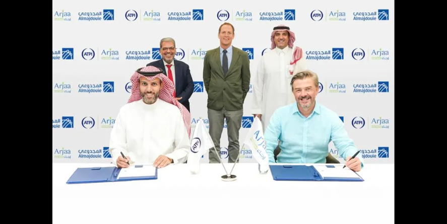 Top Row - (L to R) Almajdouie Group Chief Strategy Officer, Eshaq Jaberi; ATPI Regional Managing Director UK, Europe & Middle East, Adam Knights; and Almajdouie Holding President, Yousef Ali Almajdouie. Bottom Row - (L to R) CEVA Almajdouie Logistics Chairman, Mohammed Ali Almajdouie; and ATPI CEO, Ian Sinderson. Image courtesy: ATPI