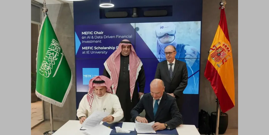 IE University, through IE School of Science and Technology, and the MEFIC Capital, a leading investment services institution in Saudi Arabia, signed an agreement to promote research, education and executive development in the financial sector. Image courtesy: IE University