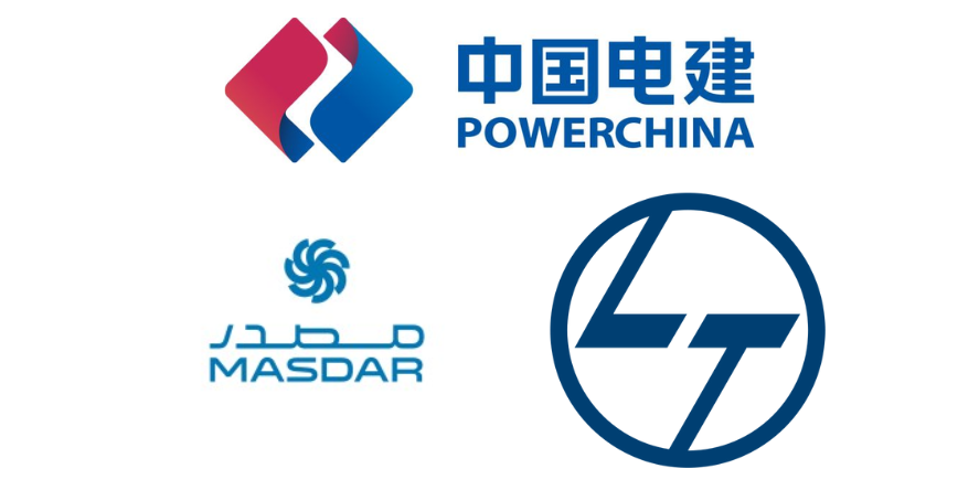 Logos (Images: taken from Masdar, L&T and Powerchina Websites respectively)