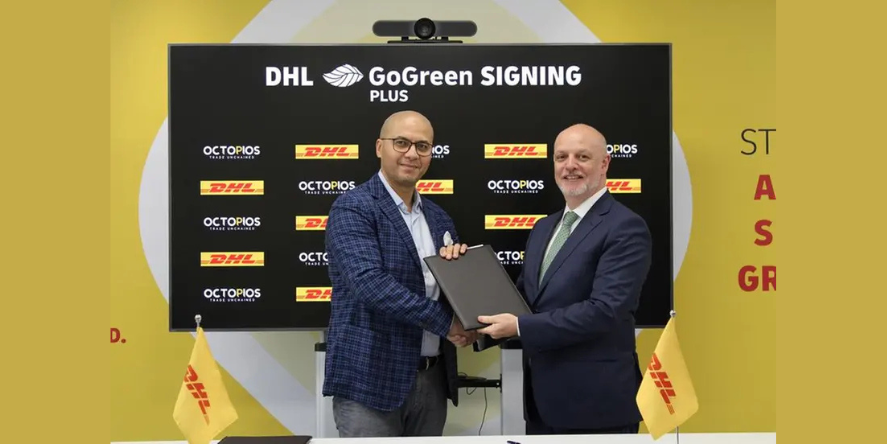 Jawad Ouaziz, Vice President Commercial at DHL Express UAE, and Hassan Emam, Co-Founder and CEO of Octopios. (Image Courtesy: DHL)