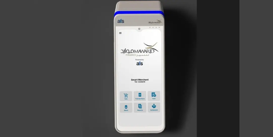 Mawarid Finance has announced today the launch of smart Point-of-Sale (POS) terminals for digital payments, in collaboration with Arab Financial Services (AFS). (Image Courtesy: Mawarid Finance)