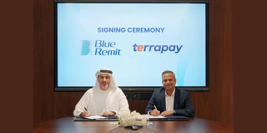Rashed A. Al Ansari, CEO of Blue Remit, Ani Sane, Co-Founder and Chief Business Officer at TerraPay. (Image Courtesy: TerraPay)