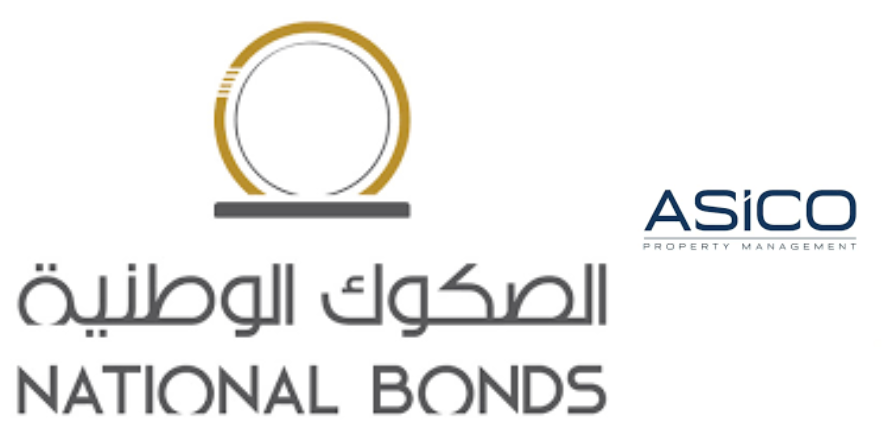 Asico Property Management and National Bonds Logo. Image Courtesy: Respective websites