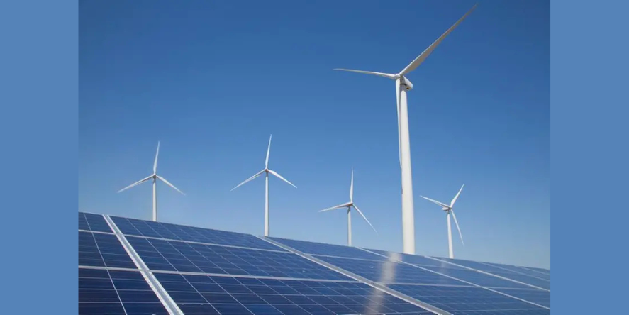 Solar Panels and Wind Turbines. Image used for illustrative purpose. Getty Images