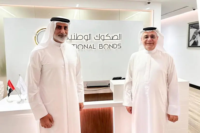 Pictured (Left to Right): Mr. Ahmed Al Suwaidi, Chairman of ASICO, Mr. Mohammed Qasim Al Ali, Group Chief Executive Officer of National Bonds Corporation. Image Courtesy: ASICO