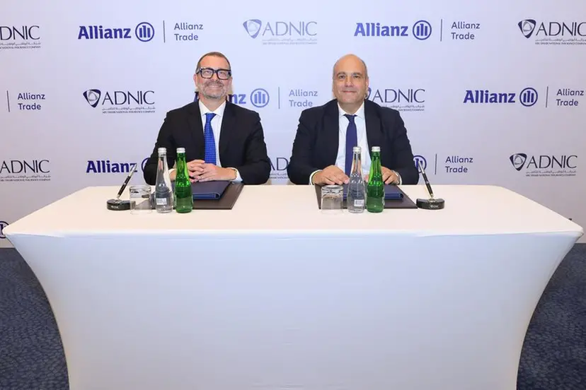 From left to right - Dario Locatelli, CEO of Allianz Trade in the Middle East & Charalampos Mylonas, CEO of ADNIC. Image courtesy: ADNIC