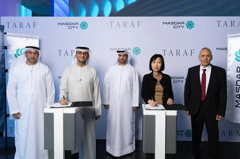 Taraf and Masdar City agreement signing ceremony. Image Courtesy: Taraf
