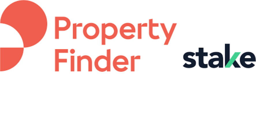 Logos from Respective websites. Image Courtesy: Property Finder and Stake Websites