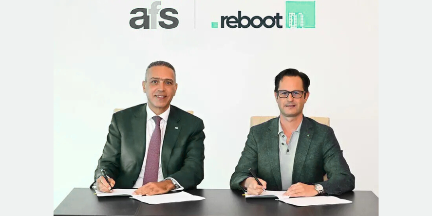 Samer Soliman, AFS Chief Executive Officer, and Yanal Jallad, Reboot01 Managing Director. (Image Courtesy: AFS)