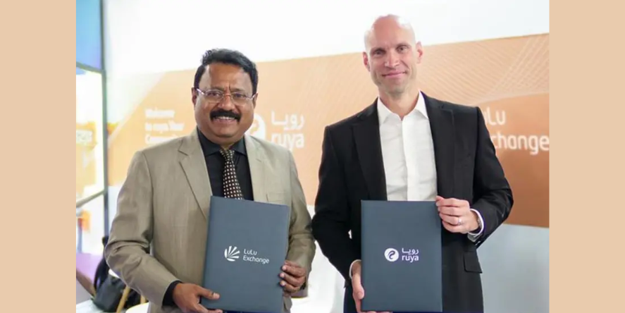 Thampi Sudarsanan, Chief Executive Officer, LuLu Exchange (L) Christoph Koster, Chief Executive Officer, ruya Community Islamic Bank (R). Image courtesy: LuLu Exchange