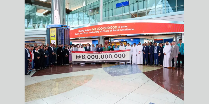 Dubai Duty Free celebrates crossing AED 8bln retails sales at Dubai International Airport. Image Courtesy: Dubai Duty Free