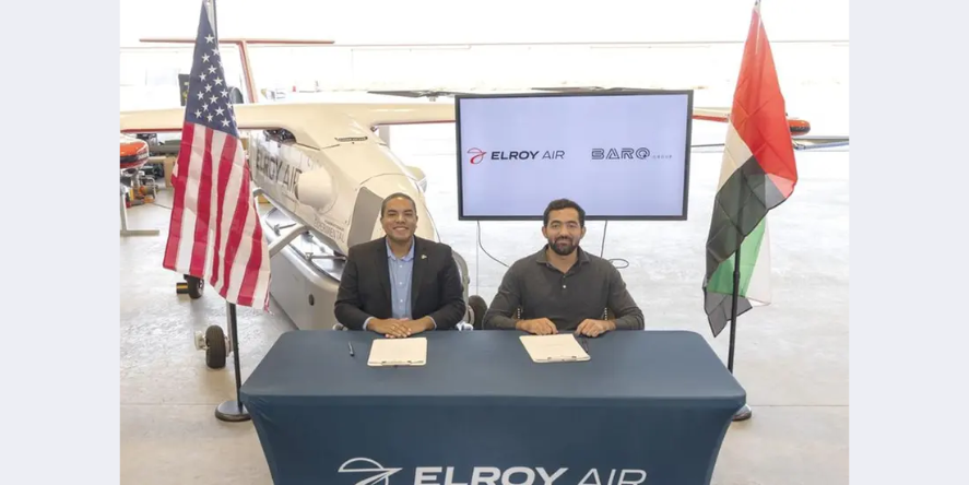 Ahmed AlMazrui, CEO of Barq Group, and Dr. Andrew Clare, CEO of Elroy Air. Image Courtesy: Barq Group