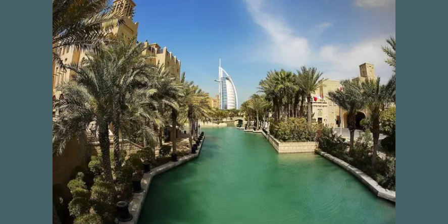 Dubai Burj Al Arab surrounded by Palm Trees. Image Courtesy: GrowCarbon
