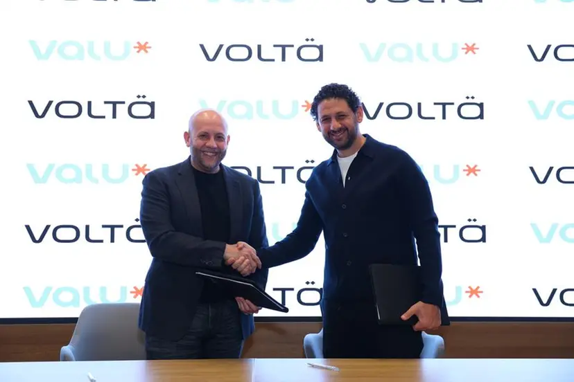 Mohamed Mounir, Deputy CEO of Valu, and Mohamed Fahmy, CEO of Voltة. Image Courtesy: Valu