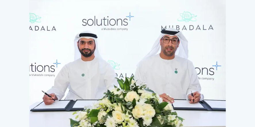 Nasir Nabhani, CEO at Solutions+, and Mansour Al Ketbi, Executive Director of Digital & Corporate Services at Mubadala. Image Courtesy: Mubadala