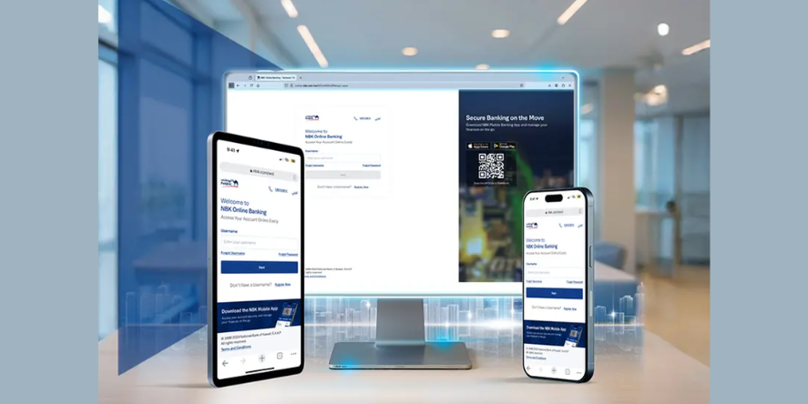 The revamped platform features a modern, intuitive design and provides an effortless and smart experience. Image Courtesy: NBK