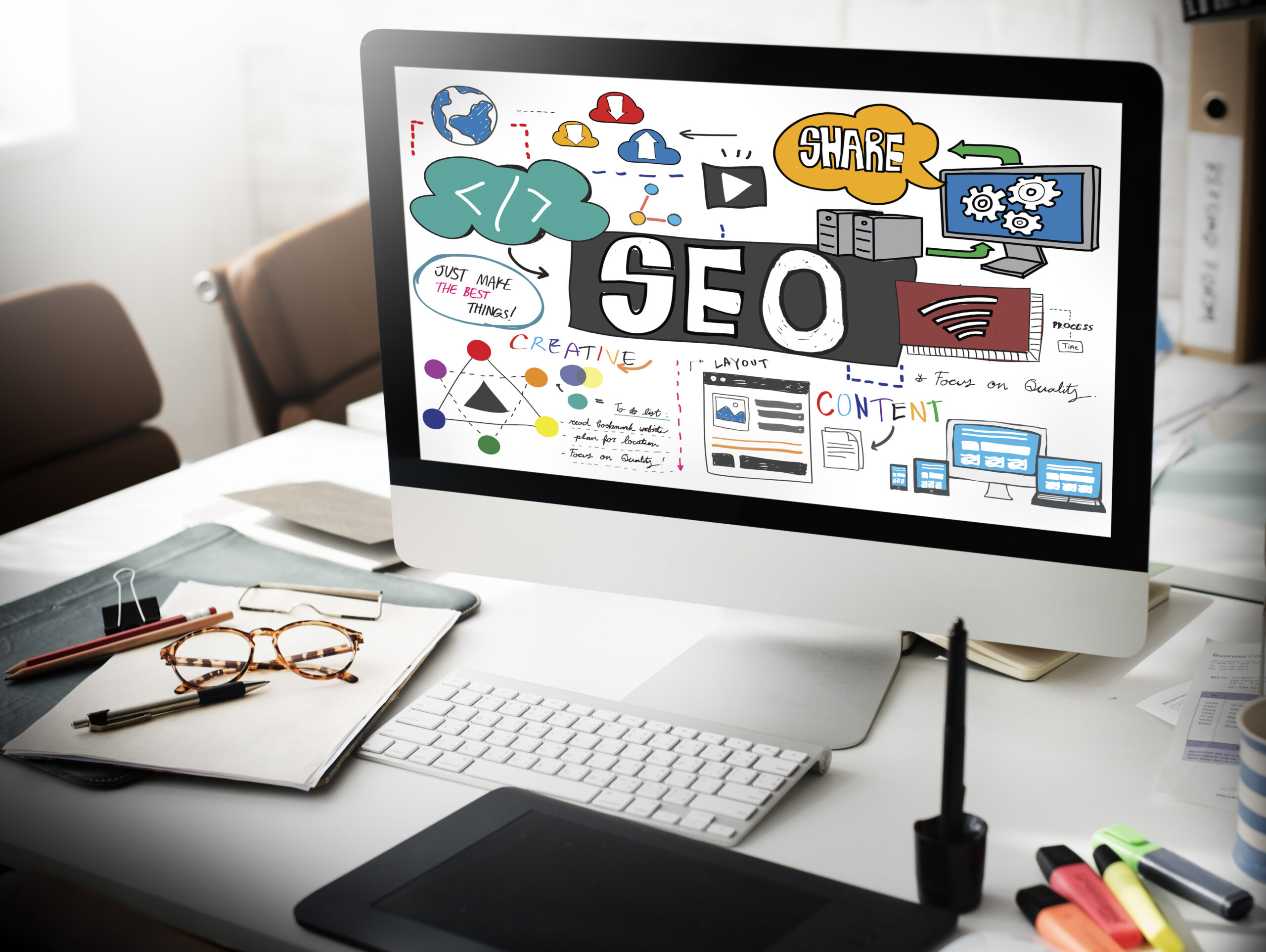 SEO Search Engine Optimization Internet Digital Concept. Image Courtesy: Freepik
