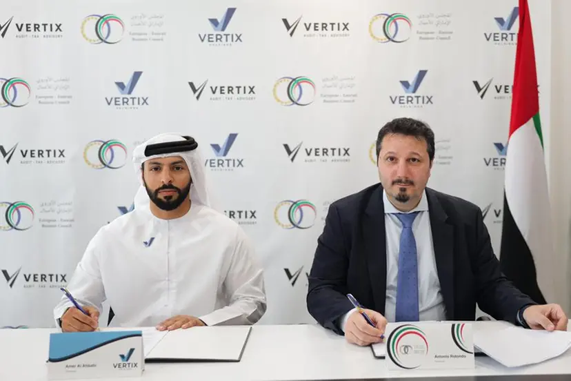Vertix Holdings, an Abu Dhabi-based diversified business conglomerate, has signed a Strategic Memorandum of Understanding with the European Emirati Business Council. Image Courtesy: Vertix