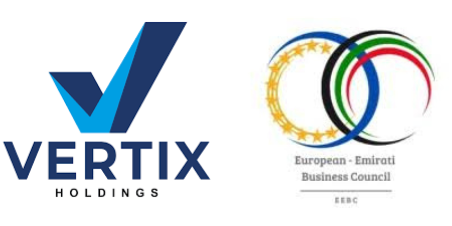 Vertix Holdings and European Emirati Business Council Logo. Image Courtesy: Respective Websites
