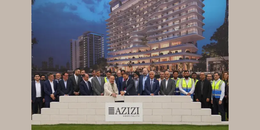 Ground-breaking ceremony of Azizi Developments hospitality project. Image Courtesy: Azizi Developments