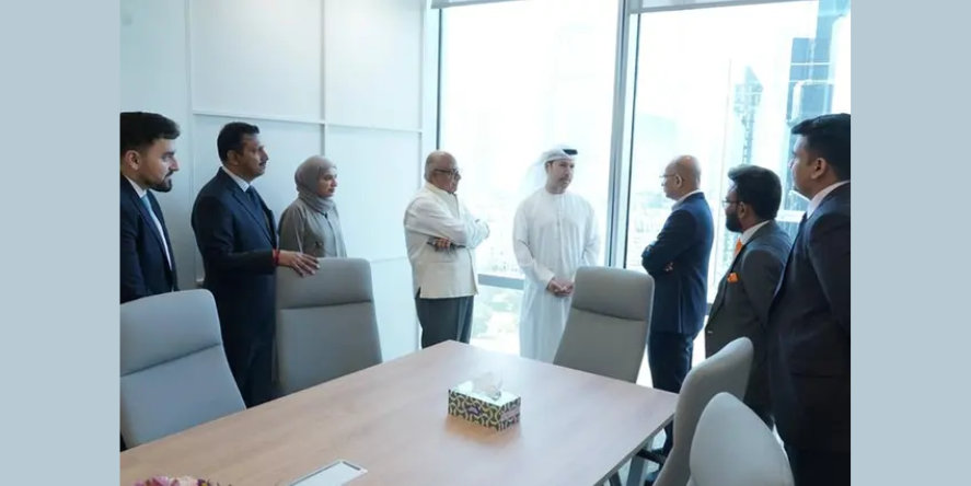 H.E. Arif Amiri, CEO, DIFC Authority along with the Senior Offcials of ICICI Prudentials during the inaguragl ceremony. Image Courtesy: ICICI Prudential