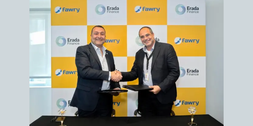 Hossam Ezz, Chief Commercial Officer at Fawry, and Amr Abou El Azm, Co-founder, CEO, and Vice Chairman of Erada Finance. Image Courtesy: Fawry