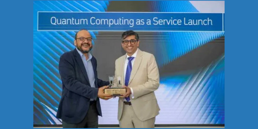 Aramco Executive Vice President of Technology and Innovation, Ahmad O. Al Khowaiter and Pasqal CEO, Wasiq Bokhari, at the launch of Saudi Arabia’s first Quantum Computer and the Middle East’s first commercial Quantum Computing as a Service (QCaaS) platform. Image Courtesy: Aramco