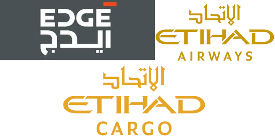 Edge Group UAE, Etihad Airways and Etihad Cargo Logos. Image Courtesy-Respective websites