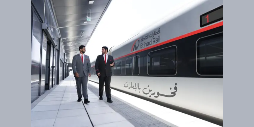Etihad Rail's uniforms designed to embody professionalism, comfort and Emirati hospitality. Image Courtesy: Etihad Rail