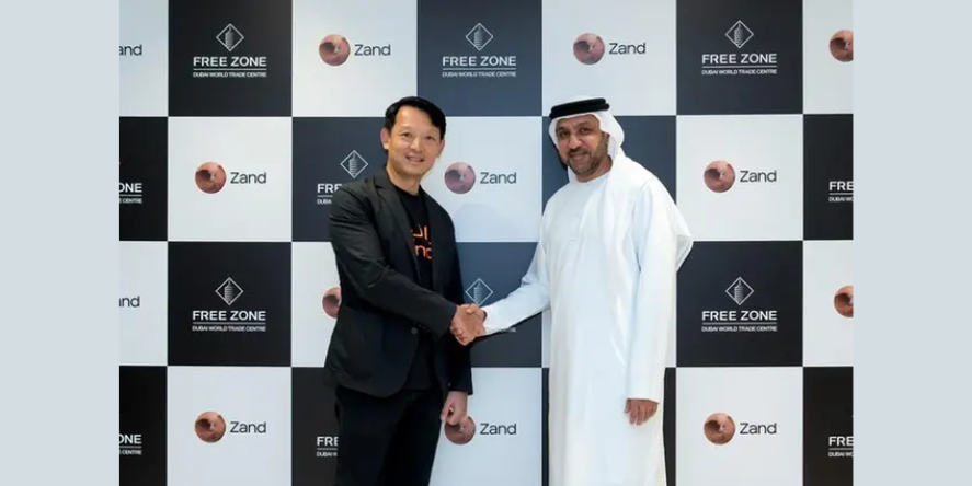 In a strategic partnership with the Dubai World Trade Centre (DWTC) Free Zone, Zand, an AI and blockchain powered digital bank in the United Arab Emirates. Image courtesy: Zand Bank
