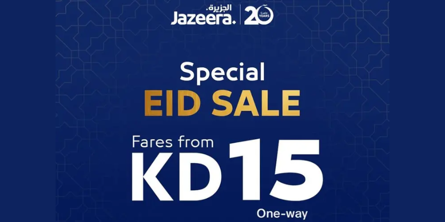 Jazeera Airways announced the launch of its Special Eid and beyond Sale. Image Courtesy Jazeera Airways