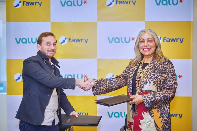 Omar Abdelhady, Chief Growth & Product Officer at Valu, and Heba El-Awady, Chief Business Officer at Fawry. Image Courtesy- Fawry