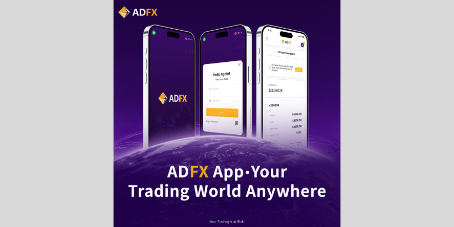 ADFX App. Your Trading World Anywhere. Image Credit-ADFX
