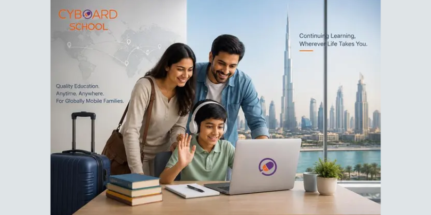 Cyboard School, an AI-powered K-12 online schooling schooling offering a CBSE-aligned curriculum, is strengthening its outreach across Dubai and the wider GCC region in response to growing demand from Indian and expatriate families seeking uninterrupted, flexible education for their children. Image courtesy: Cyboard School