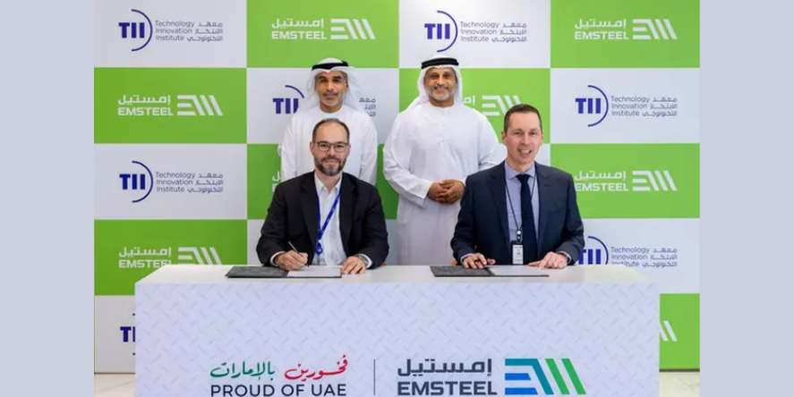EMSTEEL Group (ADX: EMSTEEL), one of the region’s largest publicly traded steel and building materials manufacturers, has signed a Collaboration Agreement with the Technology Innovation Institute (TII). Image courtesy: EMSTEEL Group